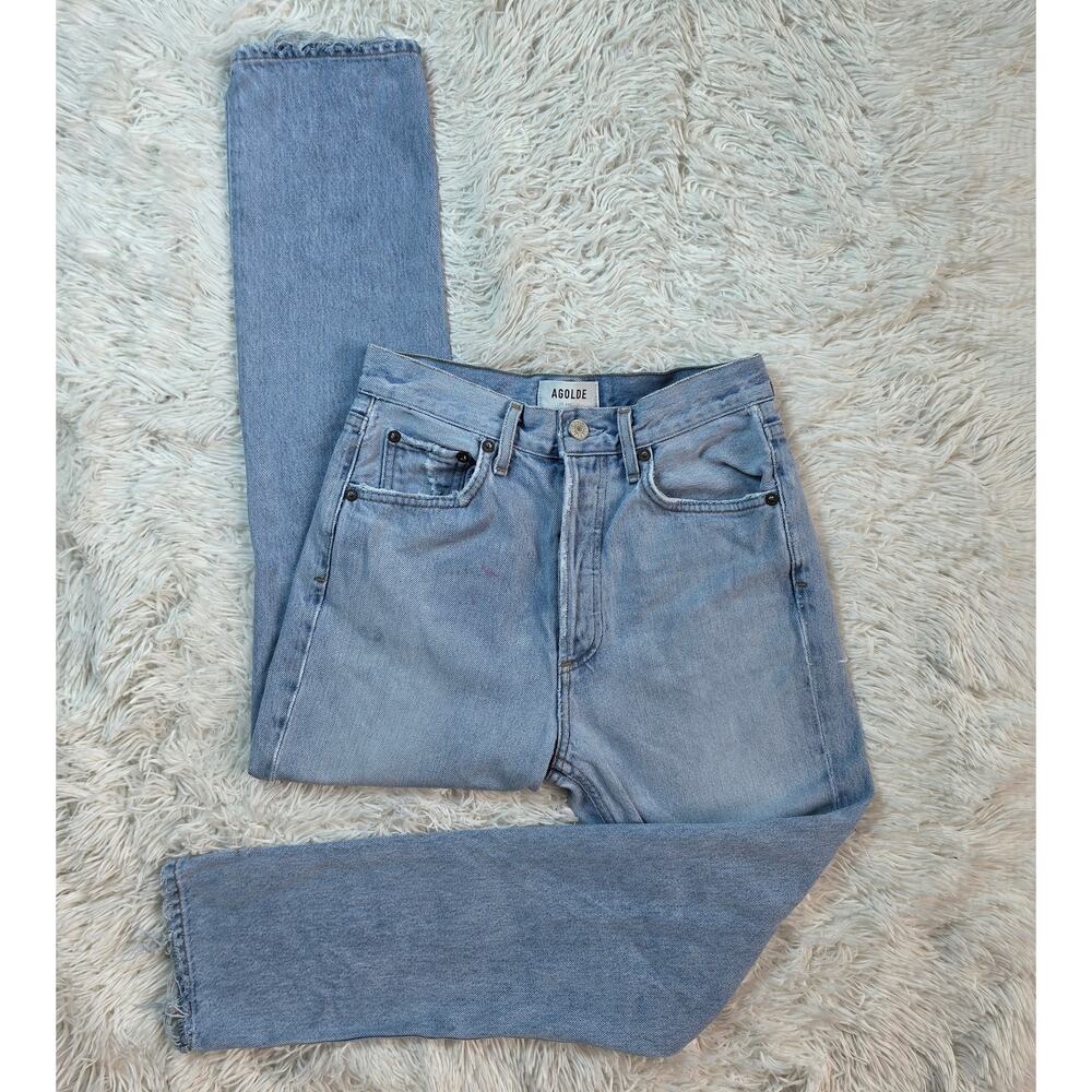 AGOLDE Riley High Rise Straight Crop Jeans 24 / 0 - Picture 2 of 9